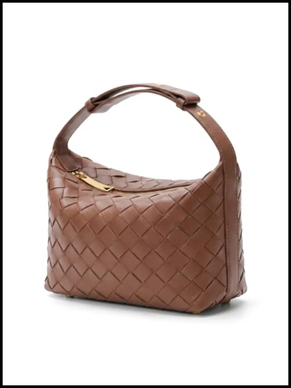 Handwoven Faux Suede Hobo Handbag with Adjustable Strap Shoulder Bag